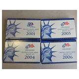 US Mint Proof Sets 2001, 2004, 2005 Quarters