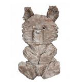 Hand-Carved Bear Figure Rustic Wood Sculpture