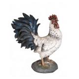 Large Painted Resin Rooster Statue