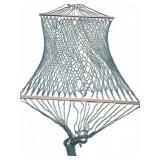 Green Rope Hammock With Wooden Spreaders