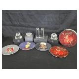 Crystal Candle Pillars, Vintage Advertising Plates