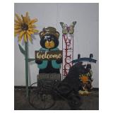 Outdoor Metal Yard and Garden Decor Group