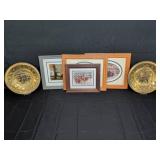 Thelma Winter Signed Prints And Brass Wall Plates