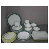 Pyrex Casserole, China Dinnerware Set, 41 pieces