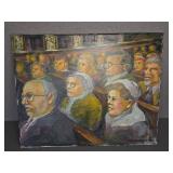 Schweikhard Oil Painting The Sabbath Church Scene
