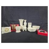 Lenox Porcelain Bowls Vases and Clock
