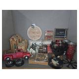 Christmas Decor Lot With Signs Truck
