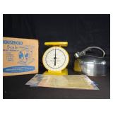 Sears 25 lb Scale and Revere Ware Copper Kettle