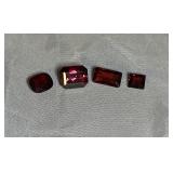 (4) Garnets, Largest Stone 4.7 Carats