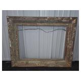 Carved Wood Picture Frame 37"×31" Decorative Mot