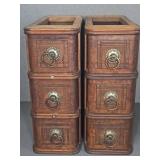 3-Drawer Oak Sewing Machine Cabinets
