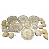 Bucks County Colonial Scene Dinnerware Set