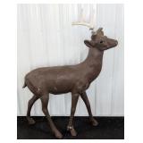 Fiberglass Deer Statue, One Broken Horn, 46"L x 5