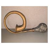 Antique Brass Bulb Horn with Rubber Squeeze Bulb
