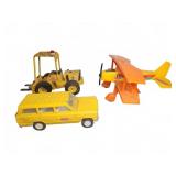 Tonka Forklift, Bi-Plane, and Station Wagon Trio
