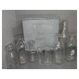 Elm Dairy Milk Box With 8 Glass Milk Bottles