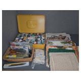 Sewing Supplies With Threads, Fabrics