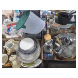 Kitchenware With Pyrex and Teapots