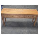 Oak Wood Rectangular Console Table
