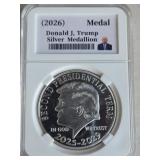 Donald J. Trump Silver Medallion 2026 Medal
