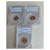 PCGS Slabbed Lincoln Cents: 1940-D, 2001-S,