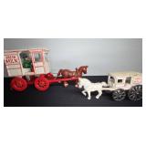 Cast Iron Horse Drawn Wagons