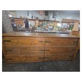 White Fine Furniture Oak 6-Drawer Dresser w/Mirror