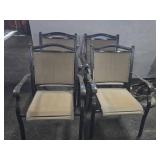 4 Metal Frame Mesh Patio Armchairs