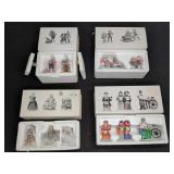 Heritage Village Porcelain Figurine Sets, 4 Boxes