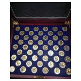 Kennedy Half Dollar Coin Collection With Display