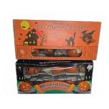 Two Halloween Pumpkin And Skull Light Sets