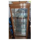Glass and Wood Display Cabinet with Shelves
