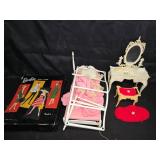 1961 Barbie Doll with Bed, Vanity, & Accessories