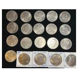 20 1975 Bicentennial Eisenhower Dollars