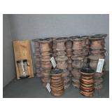 17 Wooden Pillar Candle Holders