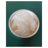 1 Oz .999 Fine Silver Buffalo Round Coin