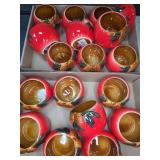 Red Pinecone Ceramic Planters