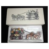 Heritage Village Holiday Coach Porcelain Figurine