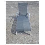 Adjustable Outdoor Mesh Chaise Lounge With Wheels