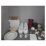 Decorative Home Decor Lot With Vases Mugs Plates