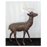 Life-Size Painted Fiberglass Deer Sculpture