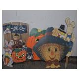 Seasonal Hand-Painted Wooden Yard Stakes