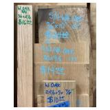 (10) Boards Mixed Smaller White Oak Lumber