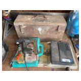 ToolsWith Metal Tool Box And Power Tools