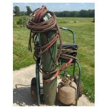 Oxygen & Propane Torch Set With Tanks And Cart