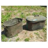 Oval Copper Washtubs with Handles