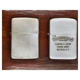 (2) Zippo Lighters, Overhead Door Advertising