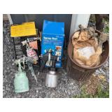 Two Paint Spray Guns With Accessories