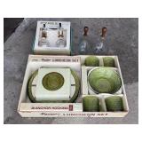 Anchor Hocking Soreno Green Luncheon Set and