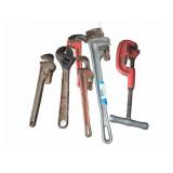 Pipe Wrenches and Pipe Cutter Set